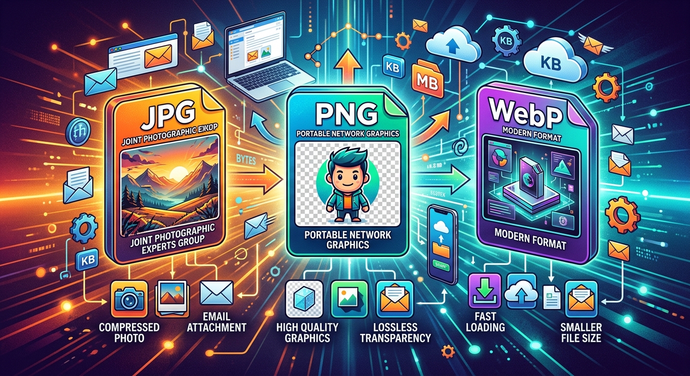 JPG vs PNG vs WebP for Email Attachments and Everyday File Sharing